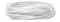 A neatly coiled bundle of Shoestring Oval 6mm Badminton Shoe Laces in white is displayed on a plain white background. The textured and soft laces form a looped, intertwined arrangement, ideal for rejuvenating your favorite pair of badminton shoes.