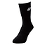 Yonex 19120YX 3D ERGO Crew Black Badminton Socks feature a ribbed design with a small white Yonex logo near the top, offering superior cushioning for all-day comfort.