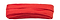 A neatly arranged set of red Shoestring Flat Block Badminton Shoe Laces, 140cm in length, is displayed against a white background, resembling the compact arrangement of a braided belt. The laces feature a textured pattern that adds depth and interest to their design.