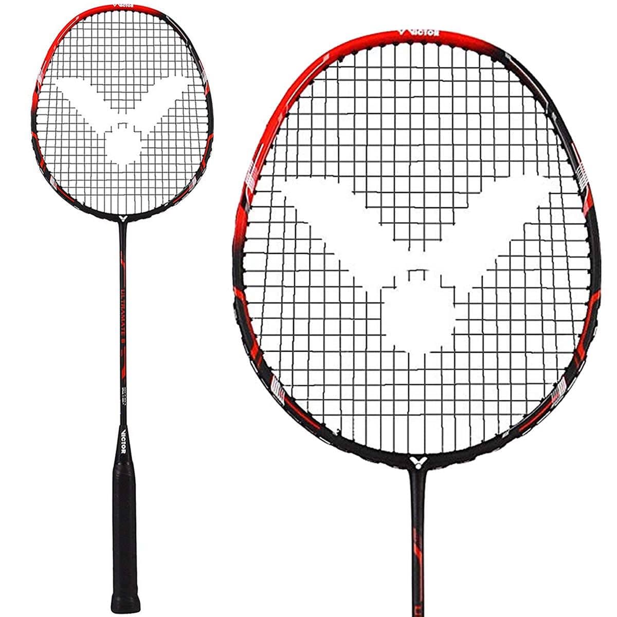 Victor Ultramate 6 Badminton Racket - Red Black - Beginner