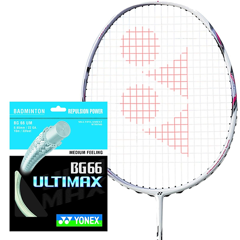 Yonex BG 66 Ultimax Badminton String White - 0.65mm 10m Packet