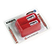 The packaging showcases the Karakal Badminton Wrist Band (Twin Pack) in red, featuring two super absorbent wristbands prominently displaying the Karakal logo. They are encased in clear plastic set against a white and red branded card. Ideal for badminton enthusiasts, these cotton wristbands seamlessly combine style and function.