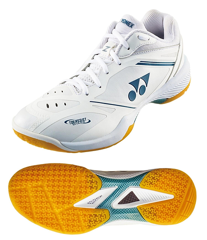 Yonex Power Cushion 65Z4 mens badminton shoe in white, shown from the side