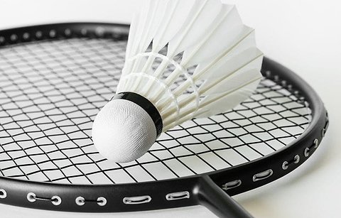 Badminton Court Equipment Racket and Shuttle