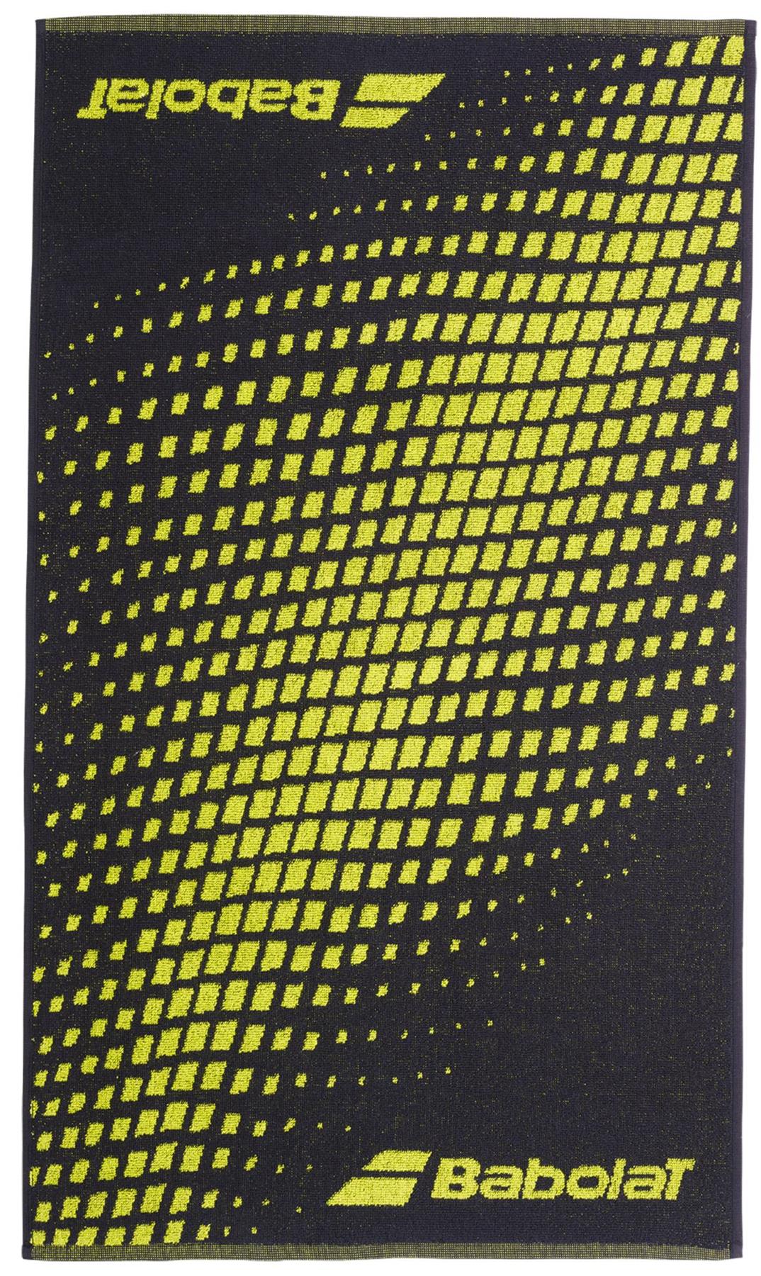 The Babolat Medium Badminton Towel - Aero / Grey, from Babolat, is a stylish and absorbent cotton towel designed for badminton players.