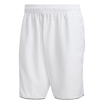 ADIDAS Mens Club 7" Badminton Shorts in white offer a comfortable fit with their elastic waistband, making them an excellent choice for sports such as badminton or for casual outings. Crafted by adidas, these shorts feature AEROREADY fabric designed to be lightweight and comfortable.