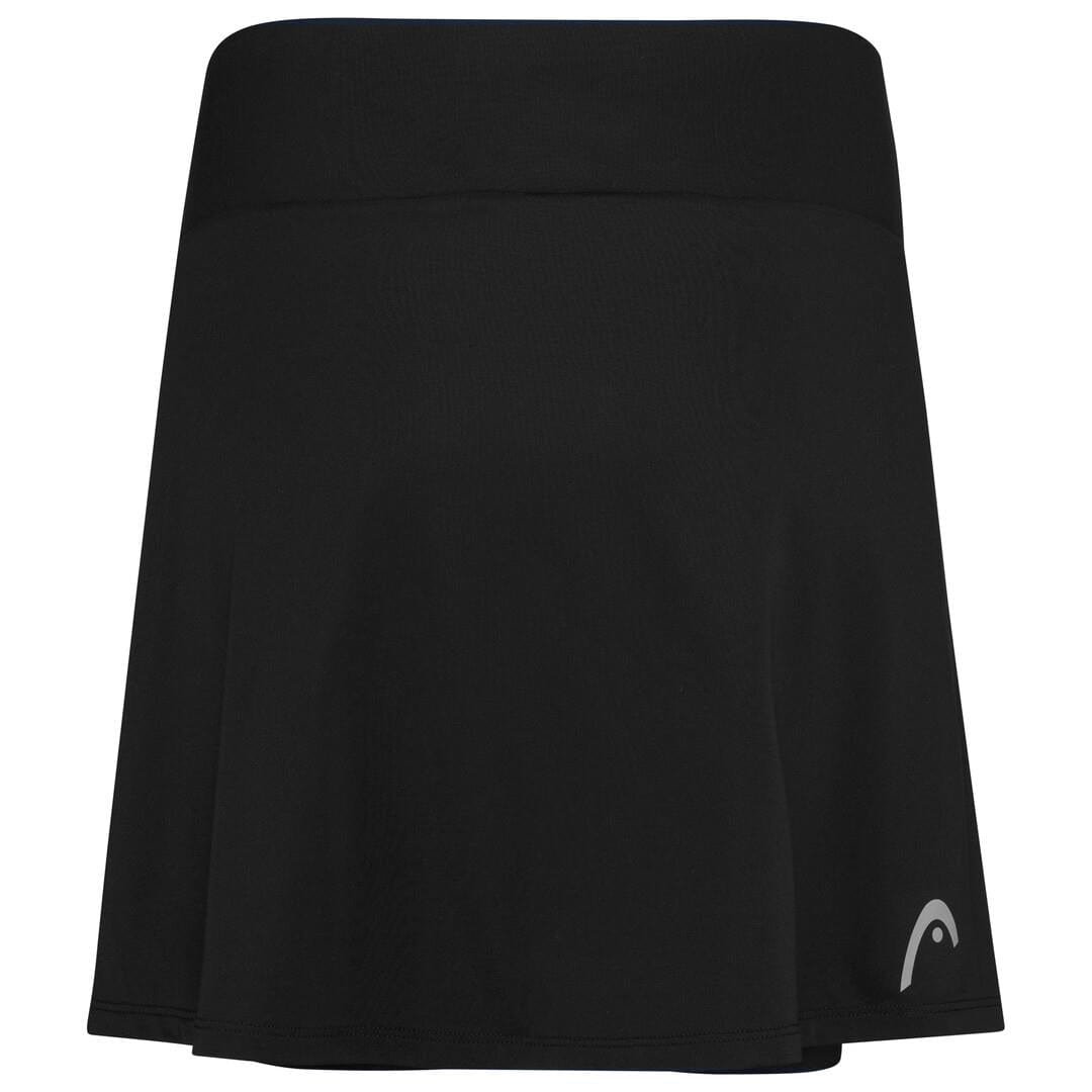 The HEAD Women's Club Basic Badminton Skort Long in Black comes with a wide waistband, subtle branding, and built-in shorts for added comfort. Its minimalist and athletic design includes Moisture Transfer Microfibre Technology to ensure you stay cool and dry on the court.