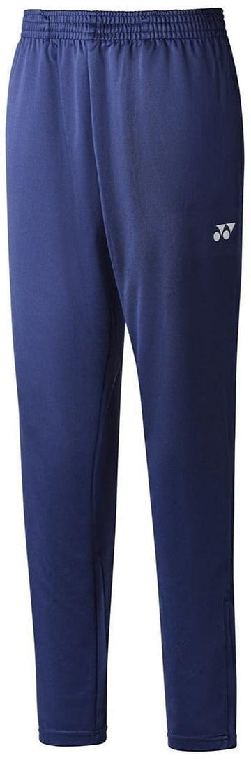 The Yonex YTP123 Unisex Badminton Tracksuit Pants in navy boast a quick-drying fabric and an elastic waistband for added comfort. A subtle logo accents the upper left leg, while the straight-leg silhouette provides a timeless look.