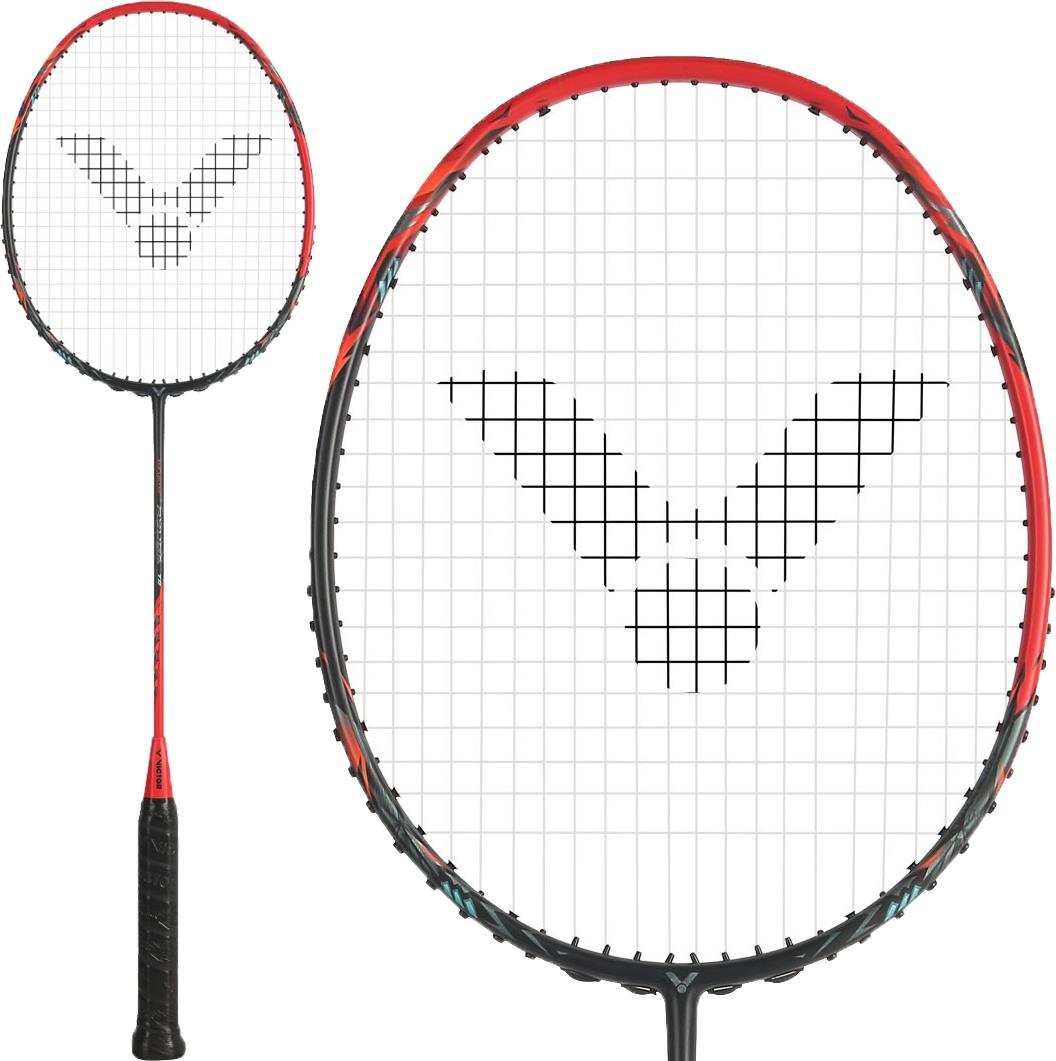 Victor Thruster Ryuga TD C 4U Badminton Racket - Black / Red