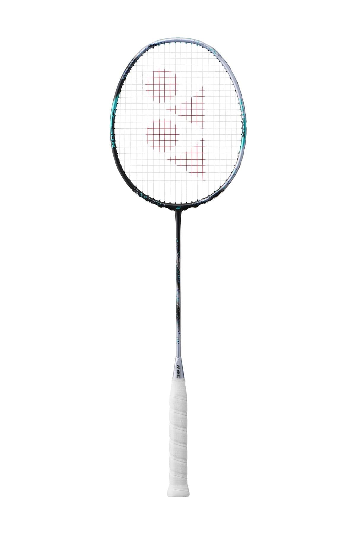 The Yonex Astrox 88D Pro 3U Gen 3 2024 badminton racket, featuring a black and silver design, is showcased against a simple white background. This defensive racket delivers notable smashing power while emphasizing its full length and intricate details.