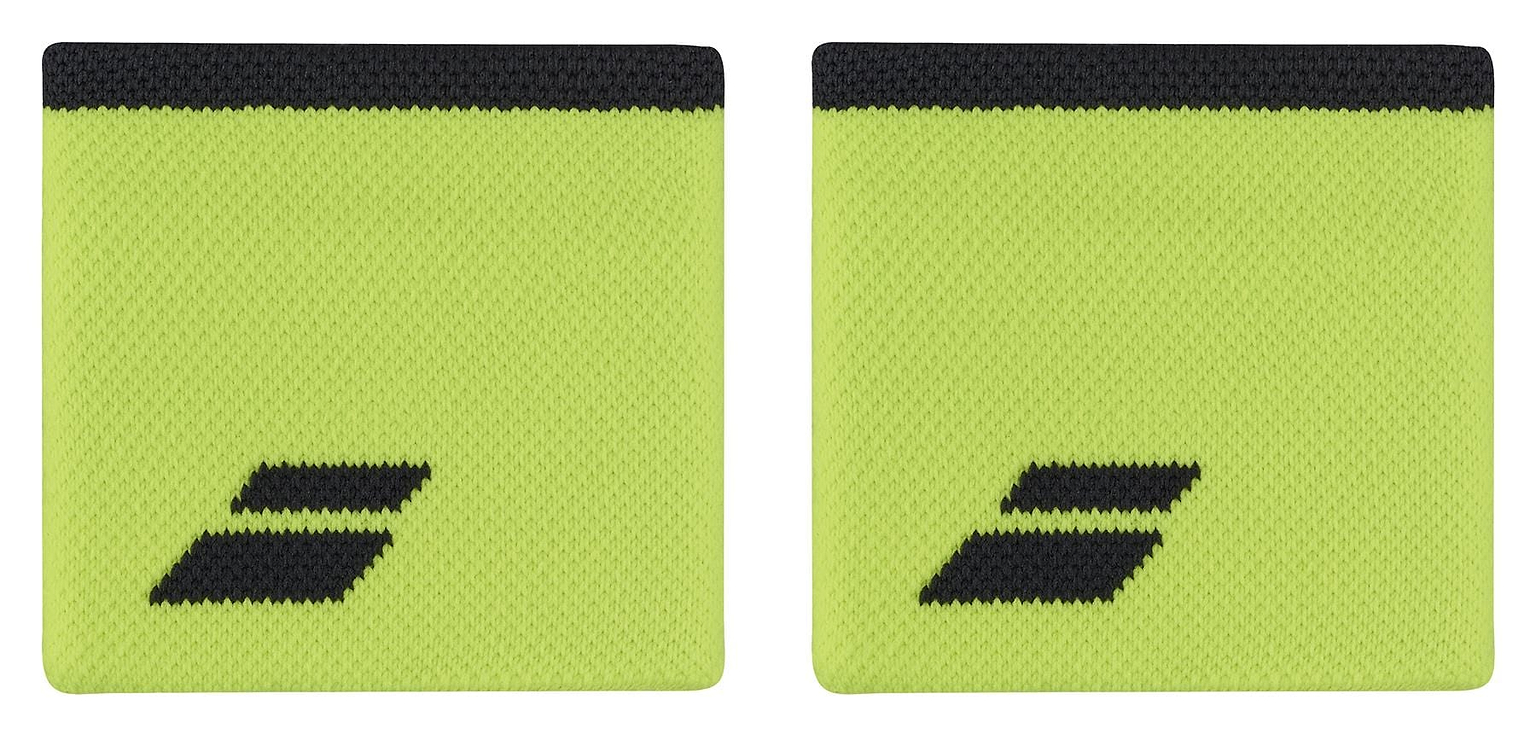These Babolat Logo Wristbands in Aero and Grey boast a stylish design with the classic black Babolat logo near the bottom, offering both comfort and high absorbency. Perfect for making a bold statement, they keep you dry on and off the court.