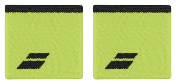 These Babolat Logo Wristbands in Aero and Grey boast a stylish design with the classic black Babolat logo near the bottom, offering both comfort and high absorbency. Perfect for making a bold statement, they keep you dry on and off the court.