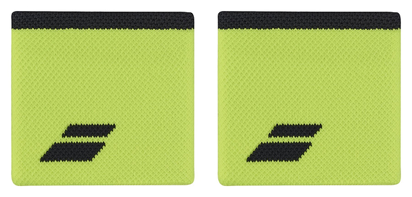 These Babolat Logo Wristbands in Aero and Grey boast a stylish design with the classic black Babolat logo near the bottom, offering both comfort and high absorbency. Perfect for making a bold statement, they keep you dry on and off the court.