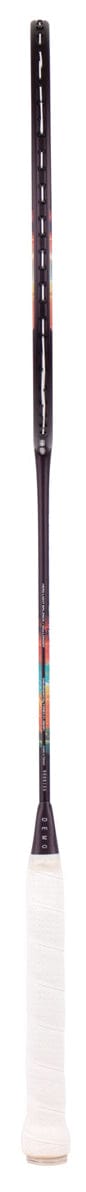 The Yonex Nanoflare 700 Game 4U Badminton Racket in Midnight Purple is displayed vertically with a stylish shaft and white grip against a white background—ideal for intermediate players.