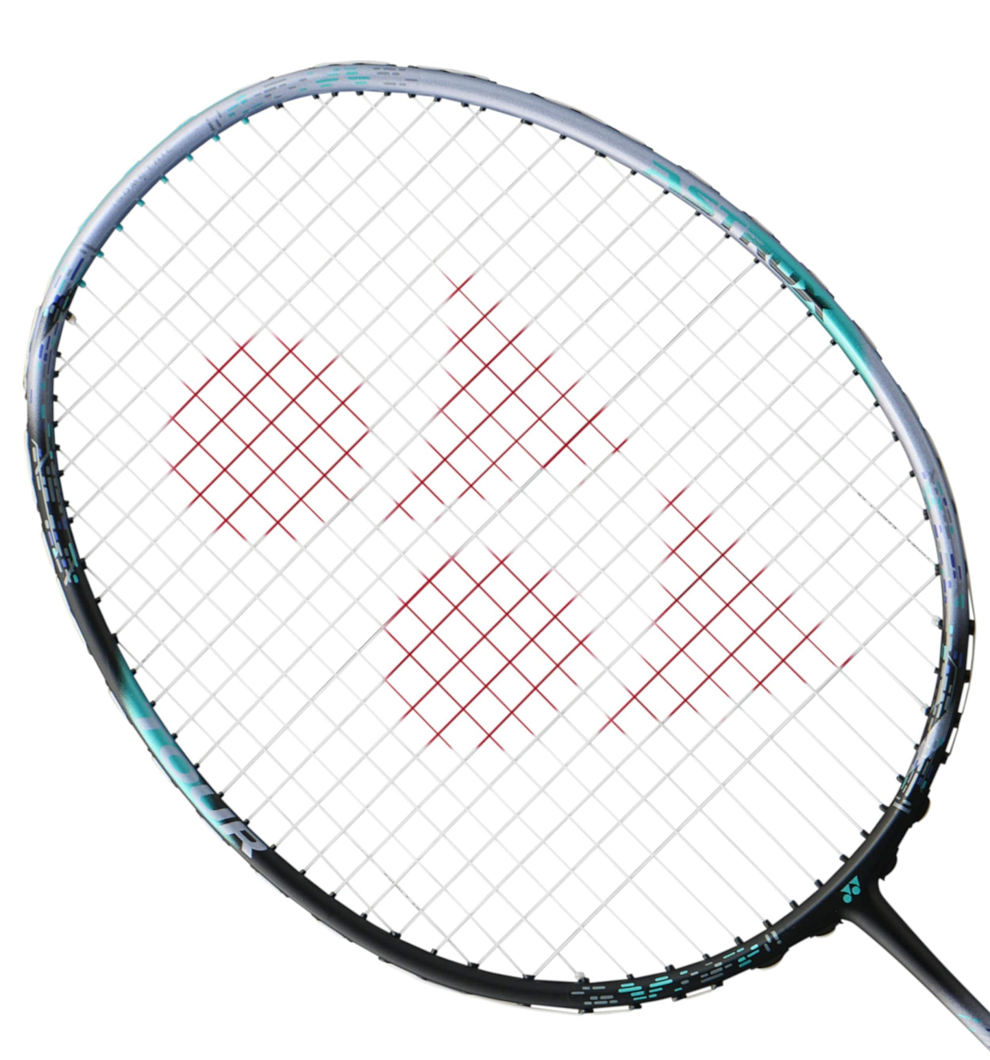 The Yonex Astrox 88D Tour 4U Gen 3 2024 badminton racket in black and silver features a striking red pattern positioned diagonally, enhancing smashing power for defensive players.
