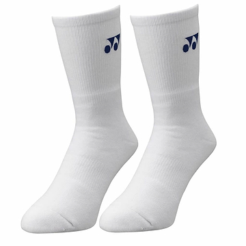 Elevate your athletic wardrobe with a set of Yonex W8422 White Sports Badminton Socks, which feature a subtle Yonex logo near the top for added flair.