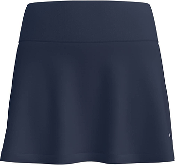 ADIDAS Court Womens Badminton Skirt - Navy by adidas features a wide waistband and subtle A-line shape, shown on a white background.
