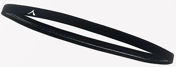 The Kanso Headband - 3 Pack - Black, a sleek accessory with a subtle logo, expertly tames your hair and minimizes distractions, showcased on a minimalist white background.