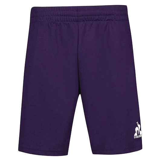 Introducing the Le Coq Sportif Pro Men's Badminton Shorts in Purple Velvet, featuring an elastic waistband for optimal movement. Made from breathable materials, they ensure comfort during play, while the iconic Le Coq Sportif logo adorns the lower right side for a stylish finish.