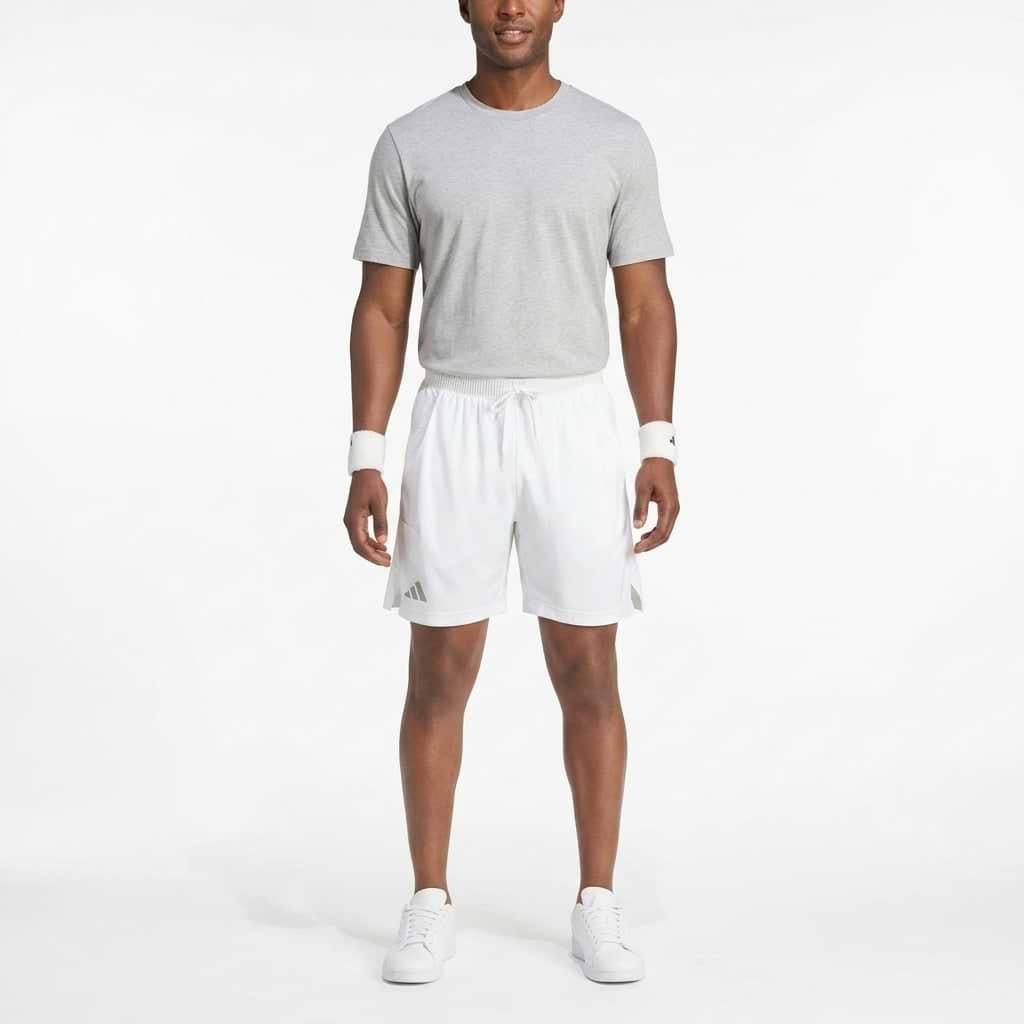 Athletic Badminton Shorts — On Model - Lower Body | Generated by Modelize