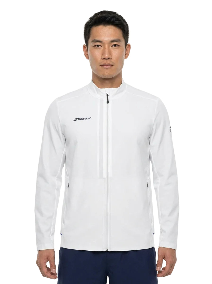 Men's athletic zip-up jacket — On Model - Upper Body | Generated by Modelize