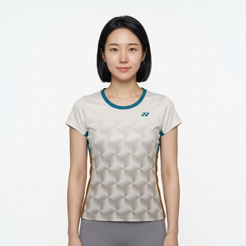 Badminton T-Shirt — On Model - Upper Body | Generated by Modelize