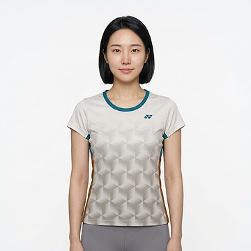 Badminton T-Shirt — On Model - Upper Body | Generated by Modelize