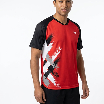 Badminton Performance T-Shirt — On Model - Close-up Detail | Generated by Modelize