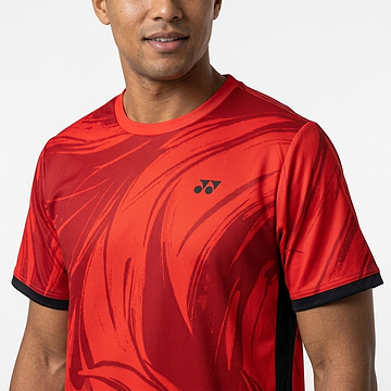 Performance athletic t-shirt — On Model - Close-up Detail | Generated by Modelize