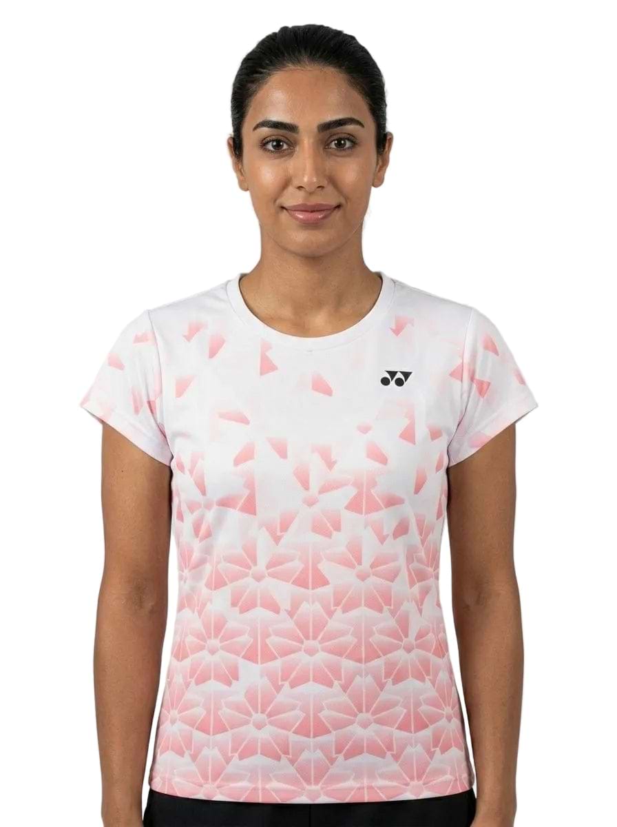 Yonex YTL2025B Womens Badminton T-Shirt - White — Badminton HQ