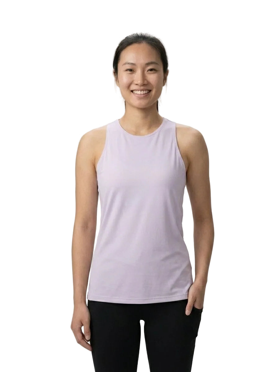 ADIDAS Womens Club Badminton Tank Top - Pink — On Model - Upper Body | Generated by Modelize