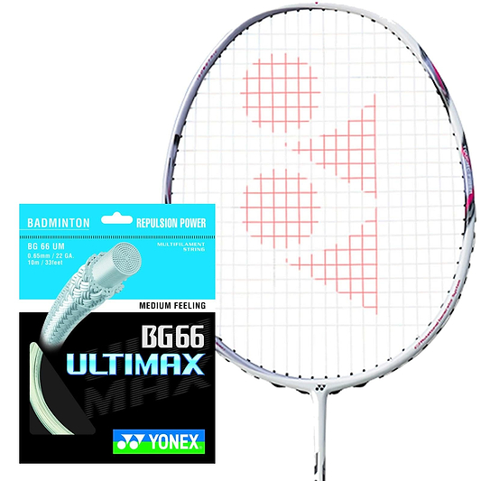 Yonex BG 66 Ultimax Badminton String White - 0.65mm 10m Packet