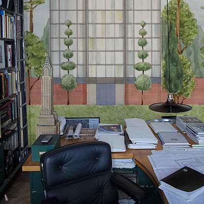 Pascua Ortega - Urban Garden wallpaper in Color by Coordonne — interior