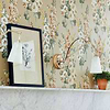 Hollyhocks-behang-Sanderson-Selected Wallpapers