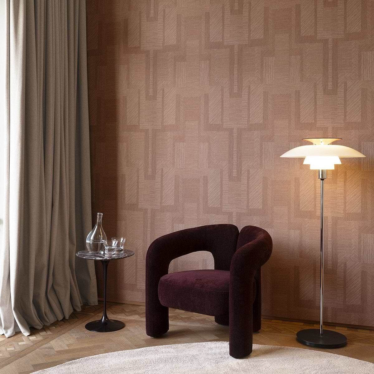 Essentials Luxor wallpaper collection Arte: Art Deco geometrie with Egyptische invloeden