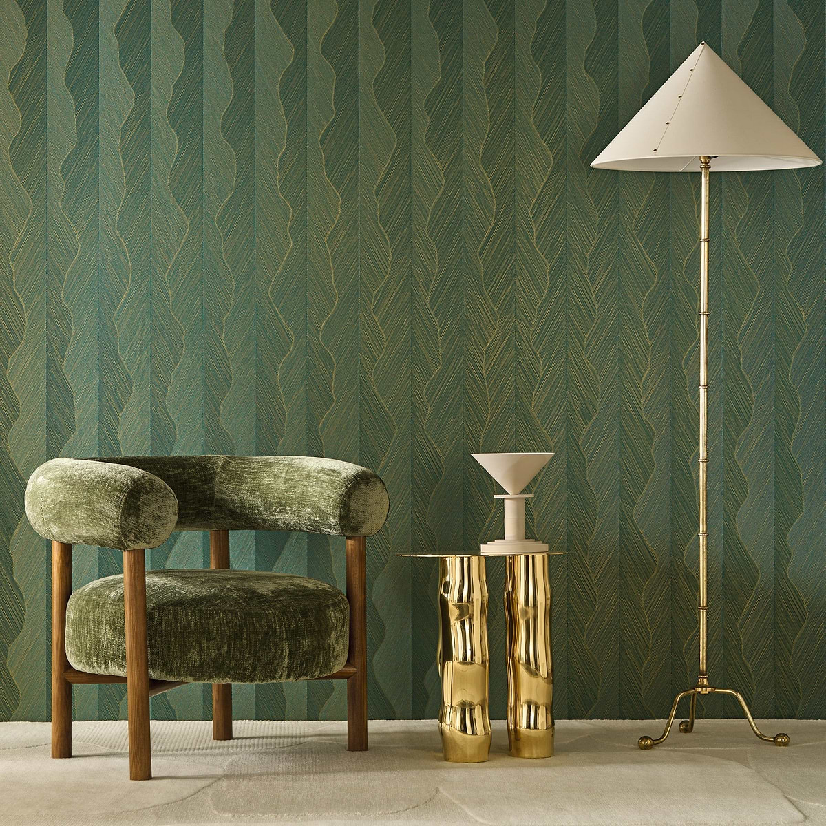 Casamance Ecrin wallpaper collection: luxury wall covering with de schittering van juwelen