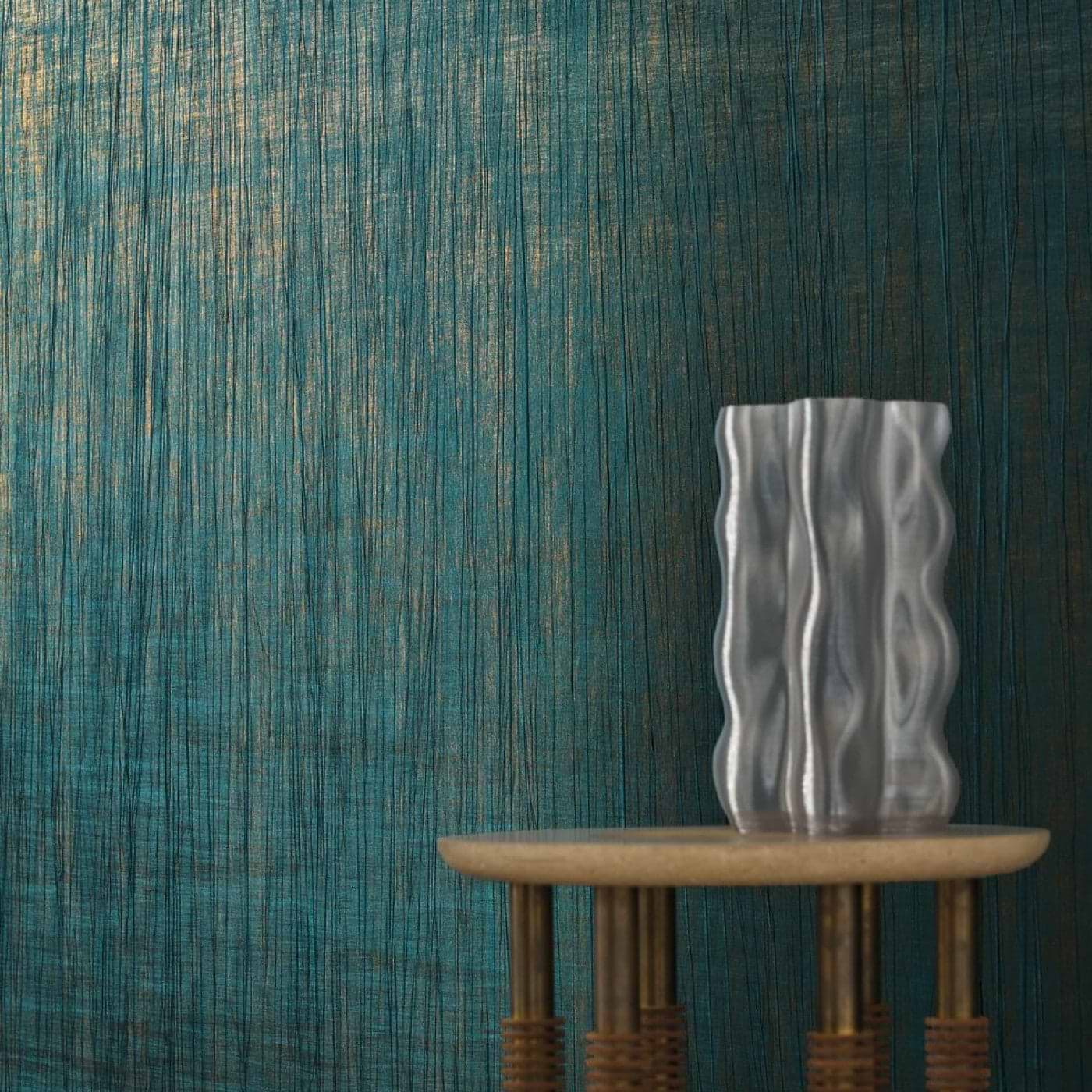 Impulsion wallpaper collection van Casamance – Speelse structuren and luxueuze metallics