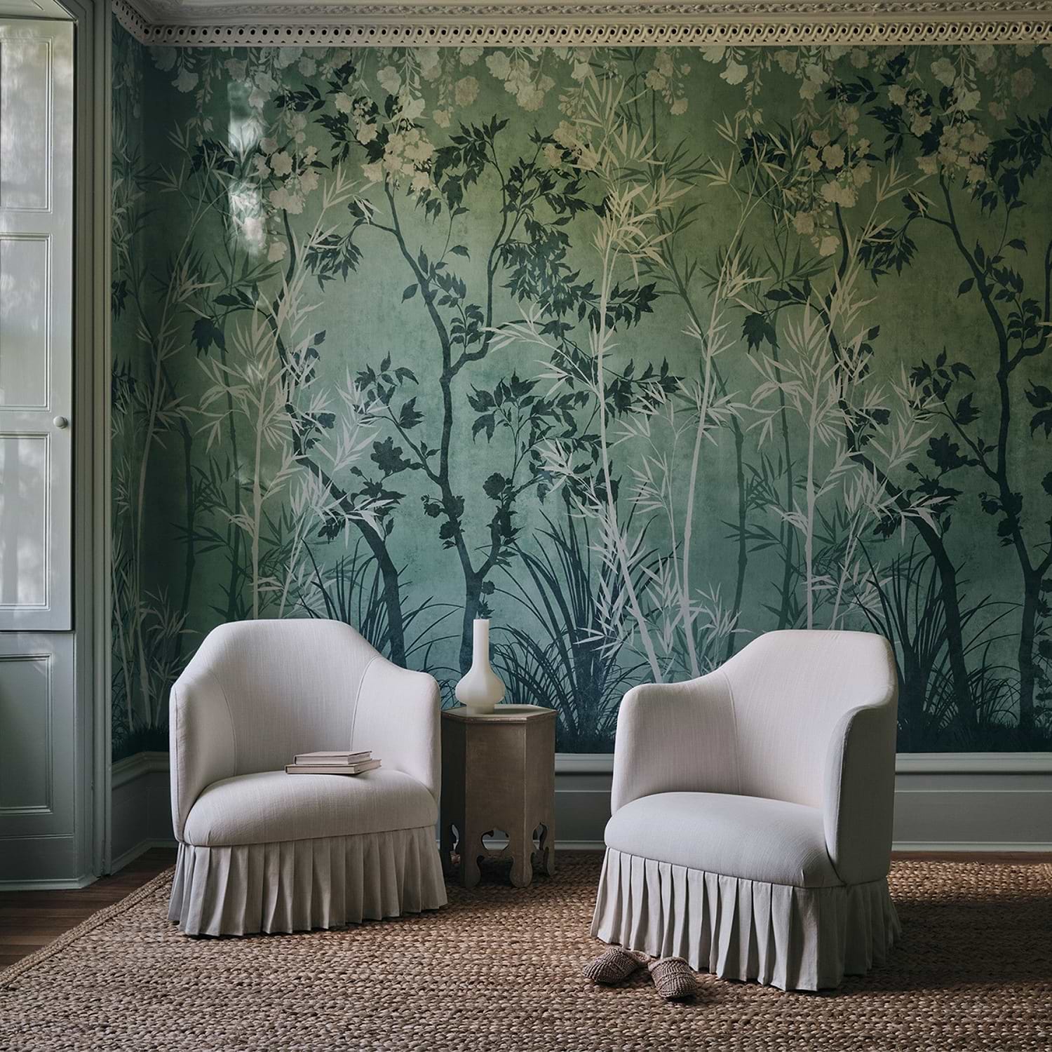 Pluma Wallcoverings wallpaper collection Romo