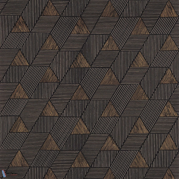 Méroé wallpaper-Casamance-Noir/Mordoré-Roll-Selected Wallpapers & Interiors