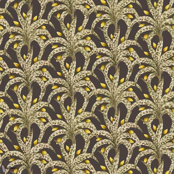 Afrika Damask Tapete-Cole & Son-Onyx & Citrine-Rolle-Selected Wallpapers-Interiors