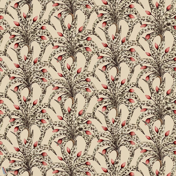 Afrika Damask Tapete-Cole & Son-Sandstone & Ruby-Rolle-Selected Wallpapers-Interiors