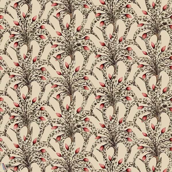 Afrika Damask Tapete-Cole & Son-Sandstone & Ruby-Rolle-Selected Wallpapers-Interiors