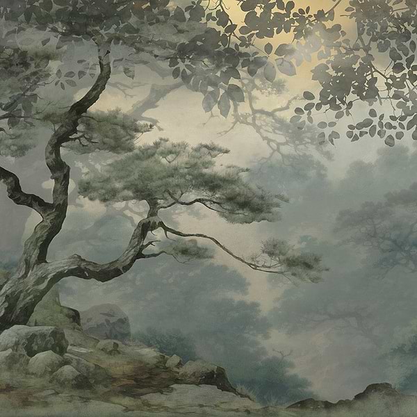 Alexander-Tecnografica-wallpaper-Green-Fabric Vinyl-Selected-Wallpapers-Interiors