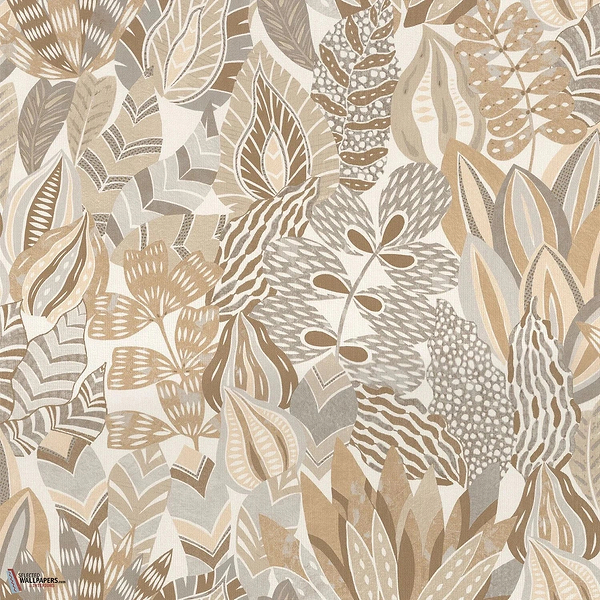 Alfabia Tapete-Casamance-Sable/Gres-Rolle-Selected-Wallpapers-Interiors