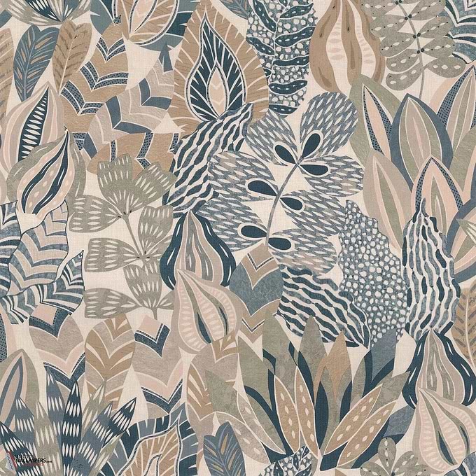 Alfabia Tapete-Casamance-Pierre Bleue/Travertin-Rolle-Selected-Wallpapers-Interiors