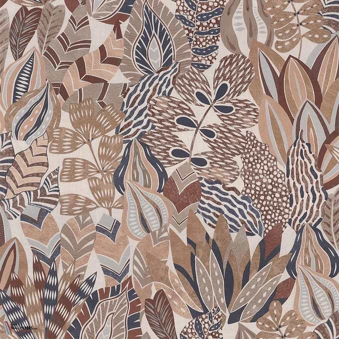 Alfabia Tapete-Casamance-Acajou/Taupe-Rolle-Selected-Wallpapers-Interiors
