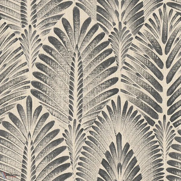 Alisio wallpaper-Casamance-Sable/Anthracite-Roll-Selected Wallpapers-Interiors