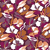 Amaryllis wallpaper-Casamance-Pourple/Ambre-Roll-Selected-Wallpapers-Interiors