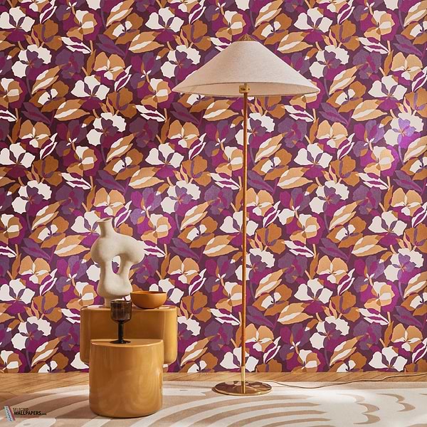 Amaryllis wallpaper-Casamance-Selected-Wallpapers-Interiors