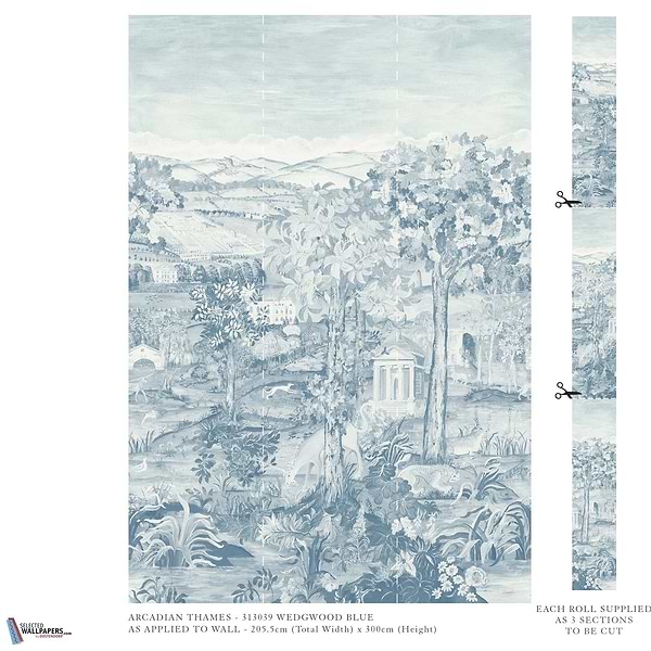 Arcadian Thames-Tapete-Zoffany-Selected Wallpapers